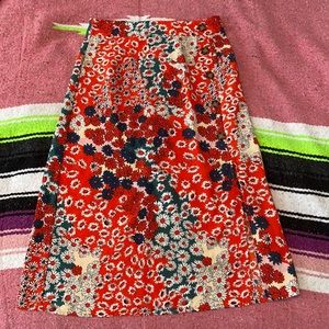 Floral midi skirt